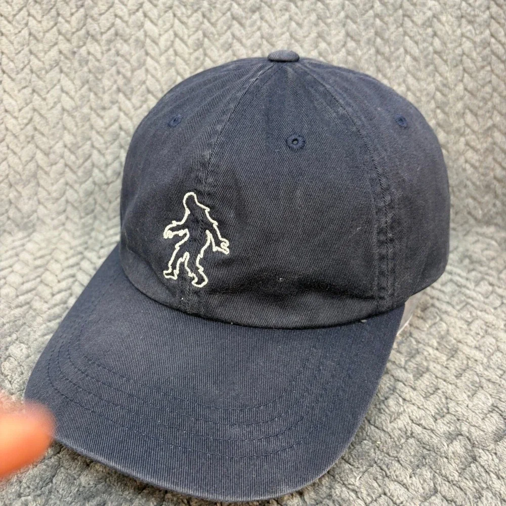 Yupoong The Classics Bigfoot Believe Navy Blue Cotton Adjustable Dad Hat Cap